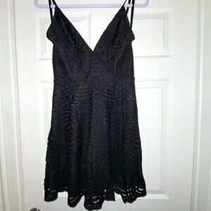 Urban Outfitters - Kimchi Blue Fit & Flare Mini Dress (Black) Size: 8